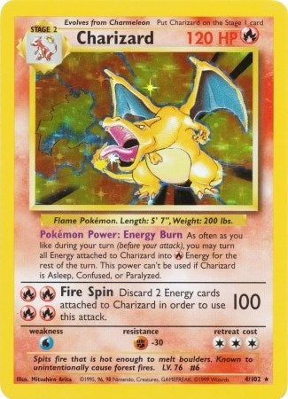 PSA7 Charizard 004 Base Set Pokemon