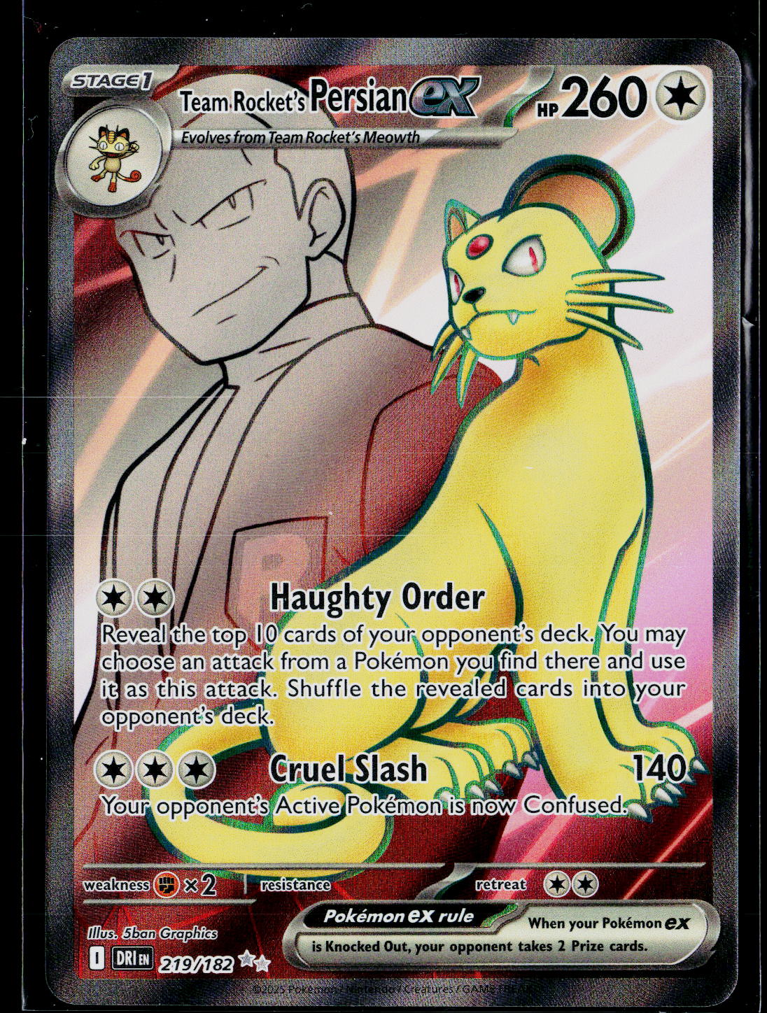 Team Rocket's Persian ex - 219/182