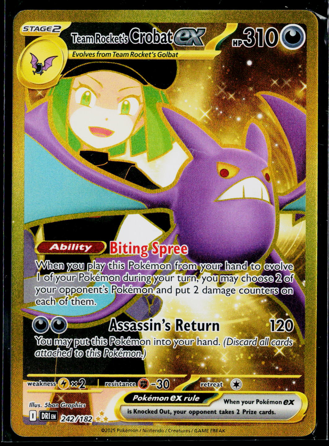 Team Rocket's Crobat ex - 242/182
