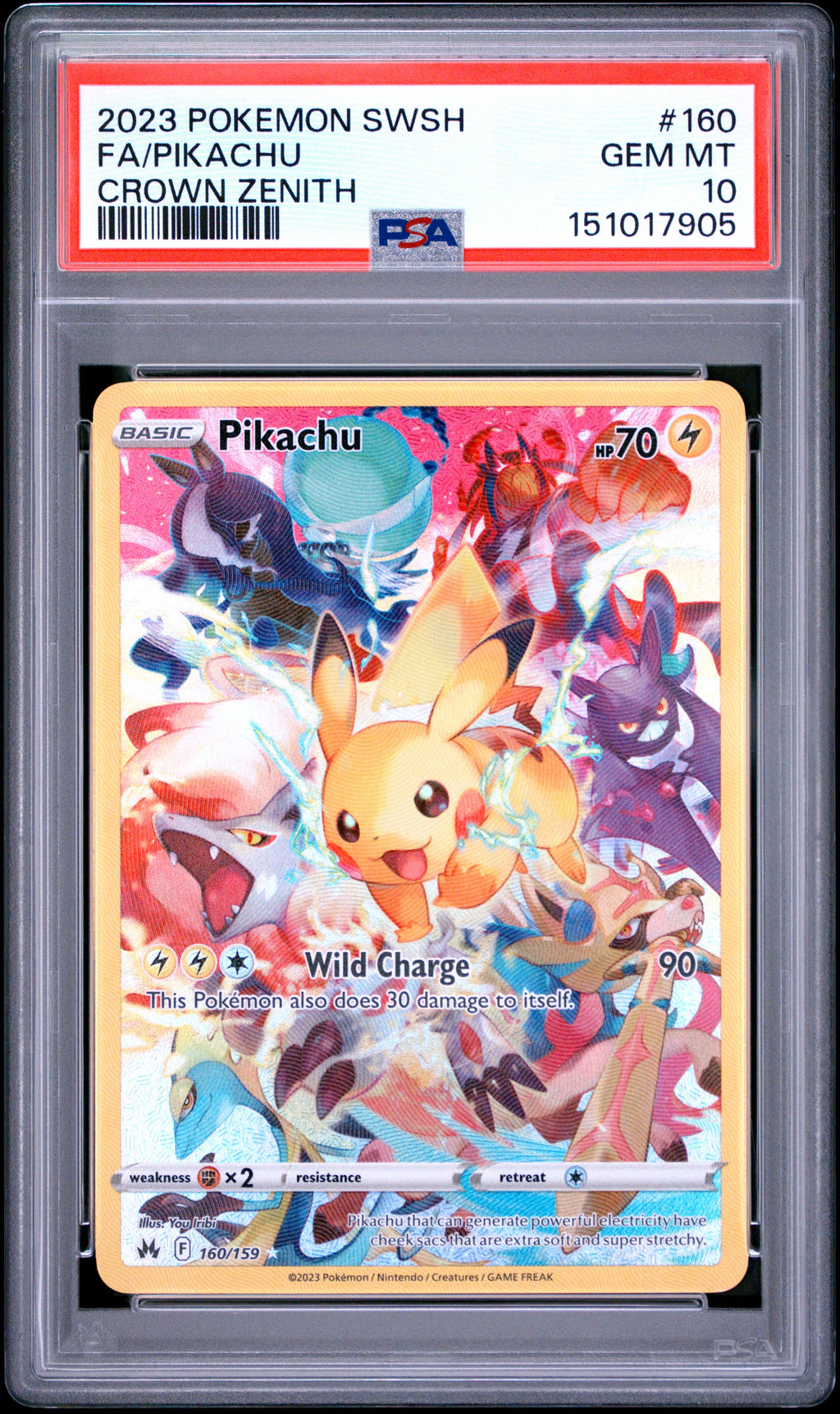 Pikachu (Secret) 160/159 SWSH: Crown Zenith Secret Rare Pokemon
