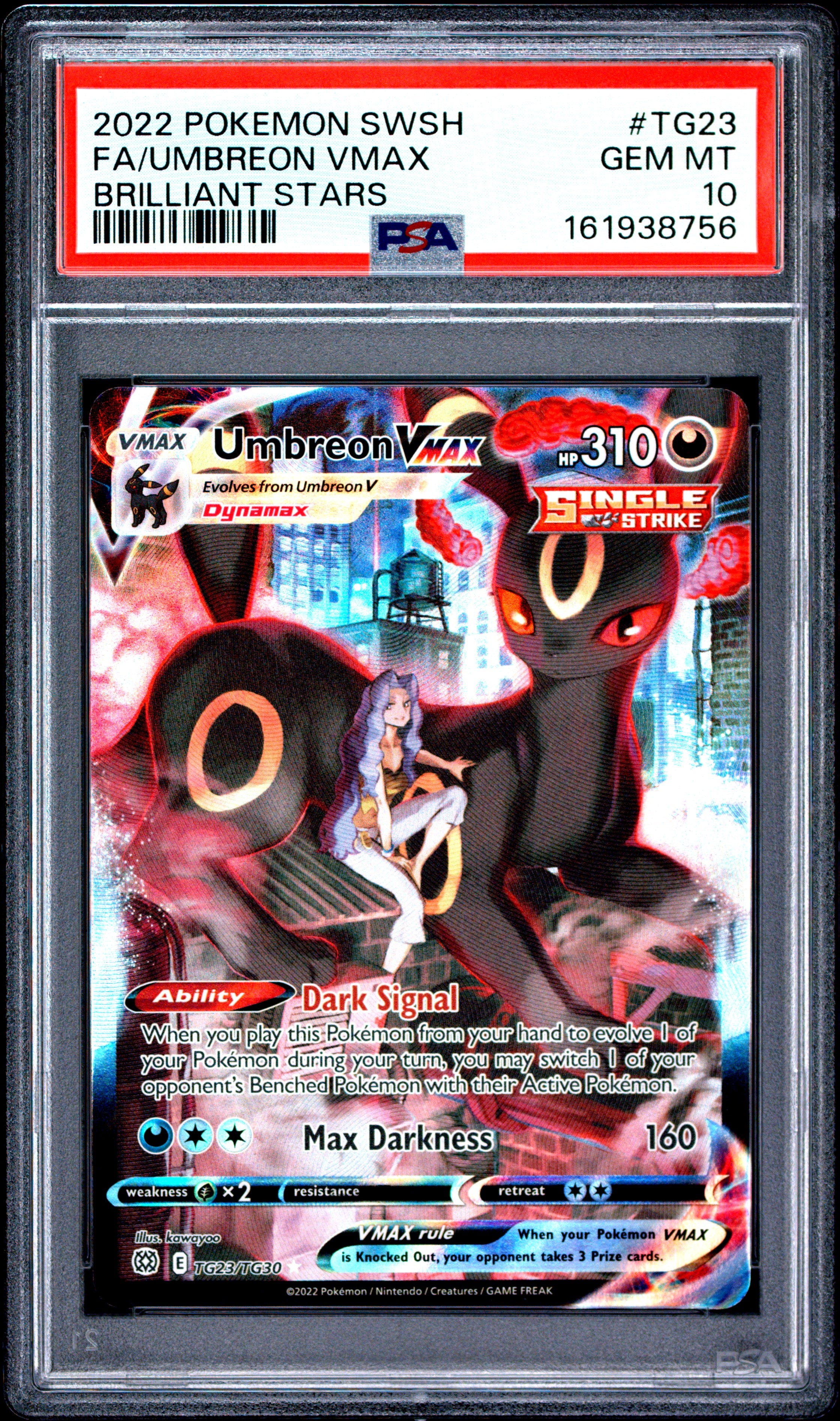 Umbreon VMAX TG23/TG30 SWSH09: Brilliant Stars Trainer Gallery Ultra Rare Pokemon