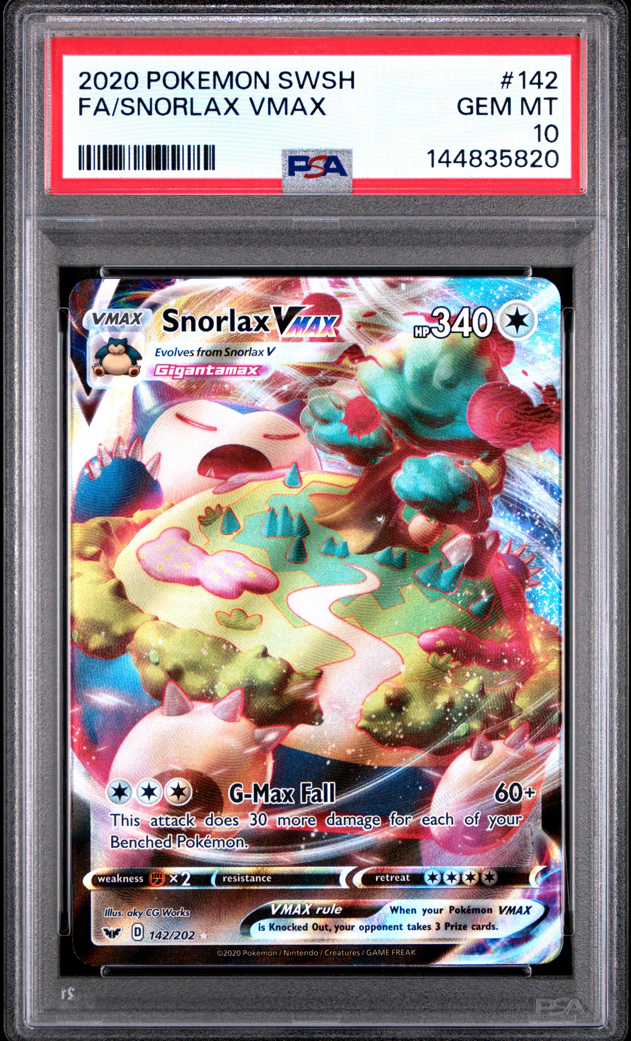 Snorlax VMAX 142/202 SWSH01: Sword & Shield Base Set Ultra Rare Pokemon