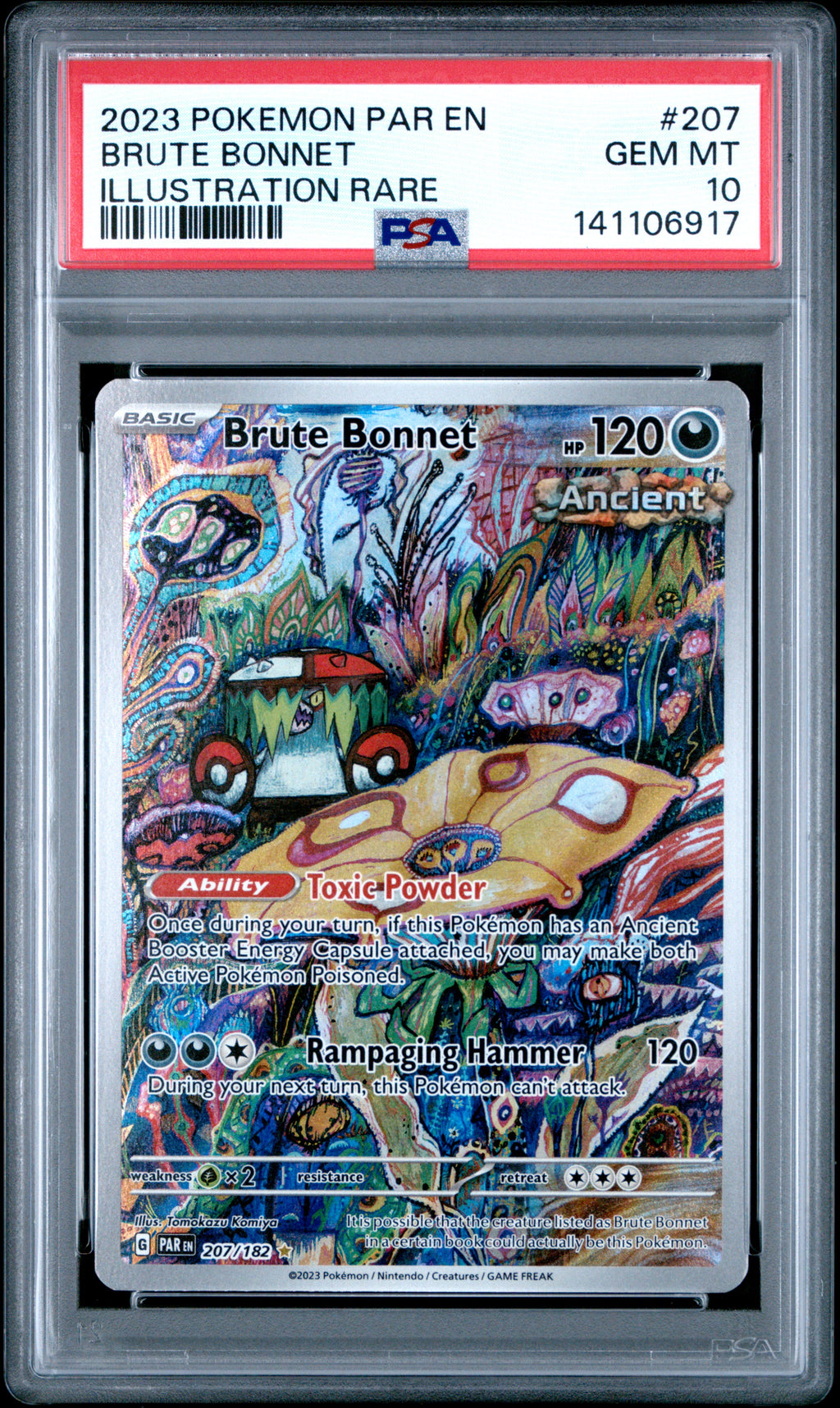 Brute Bonnet - 207/182 SV04: Paradox Rift Illustration Rare Pokemon