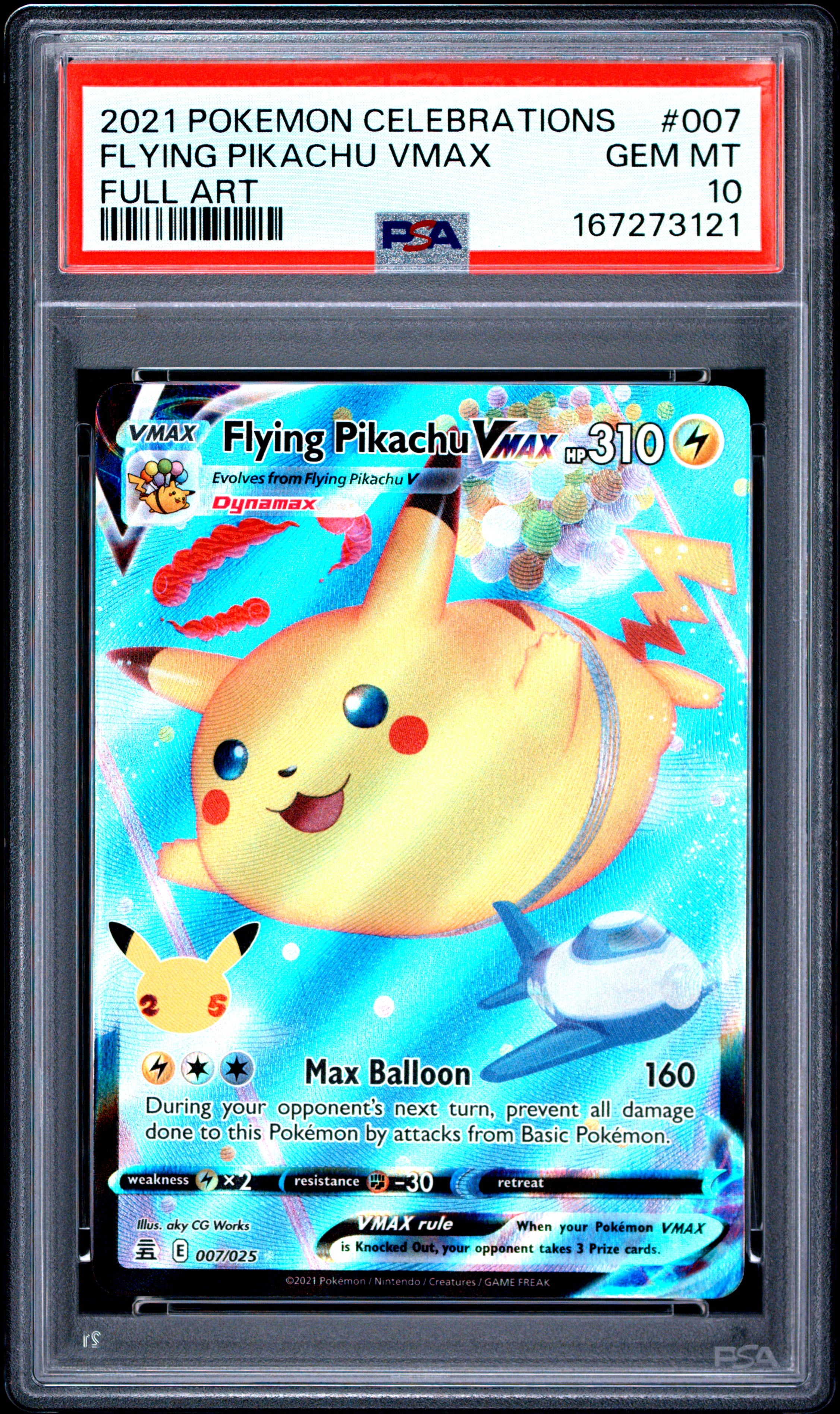 Flying Pikachu VMAX 007/025 Celebrations Ultra Rare Pokemon