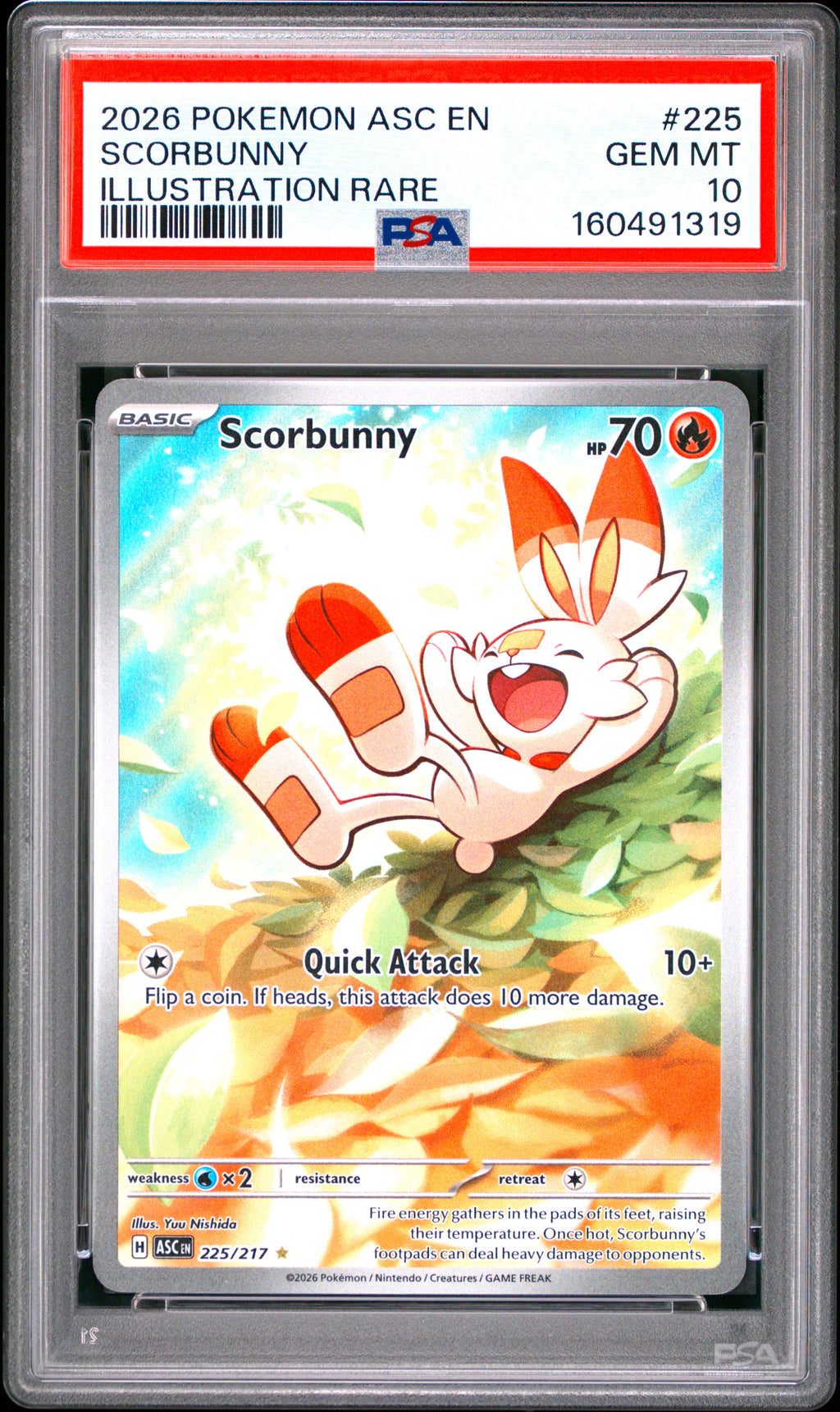 Scorbunny - 225/217 ME: Ascended Heroes Illustration Rare Pokemon