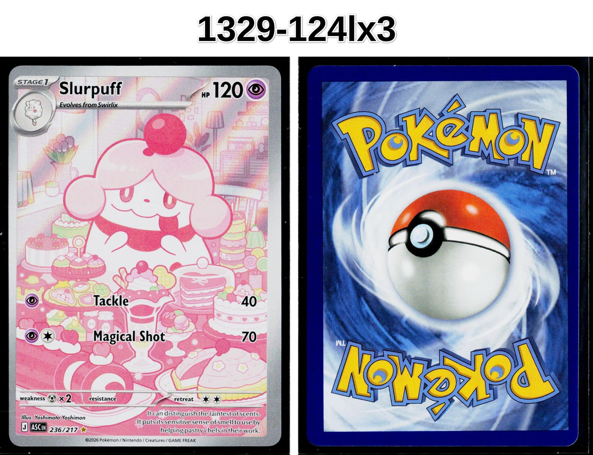 Front + Back scan | Near Mint / 1329-124lx3 / Holofoil